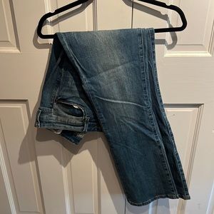 Blue jeans slightly distressed, 30.